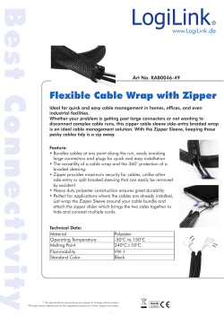 Flexible Cable Wrap with Zipper