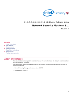 Network Security Platform 8.1 8.1.7.5-8.1.3.43