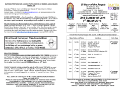 Newsletter - St Mary of the Angels