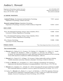 to view Andrea`s CV - Carleton Labs and Research Projects