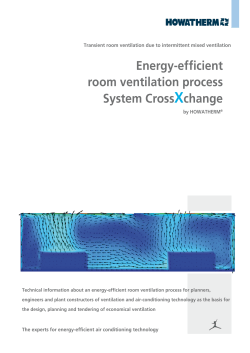 Energy-efficient room ventilation process System CrossXchange