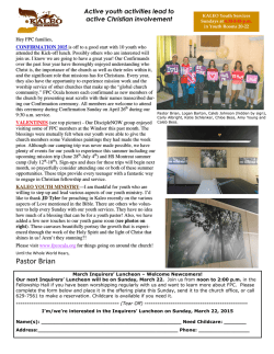 Insert - First Presbyterian Church of Ocala, FL