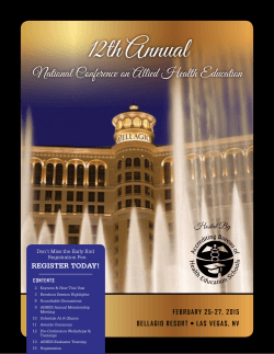 12th Annual National Conference on Allied Health Education