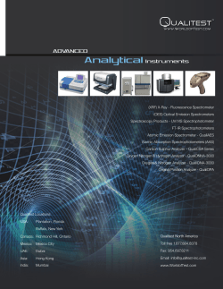 Analytical Instruments Brochure