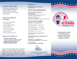 Veterans` Assistance Fund Program Brochure