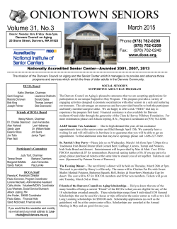 March Newsletter 2015.pub - Danvers Council On Aging