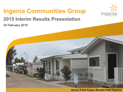 Ingenia Communities Group