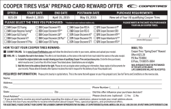 cooper tires visa® prepaid card reward offer