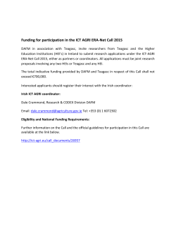 Funding for participation in the ICT AGRI ERA