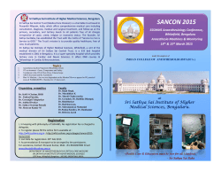 SANCON 2015 - sri sathya sai institute of higher medical sciences