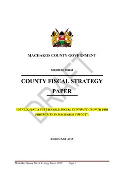 COUNTY FISCAL STRATEGY PAPER FEBRUARY 2015 Send your