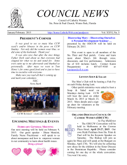 Newsletter - Sts. Peter and Paul Catholic Church