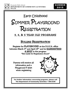 summer playground registration