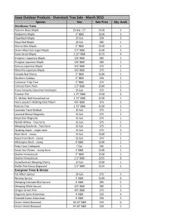 a list of trees - Iowa Outdoor Products