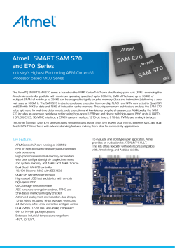Atmel | SMART SAM S70 and E70 Series