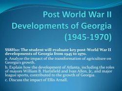 Post World War II Developments of Georgia (1945