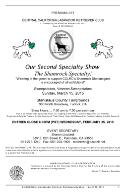 Our Second Specialty Show The Shamrock Specialty!