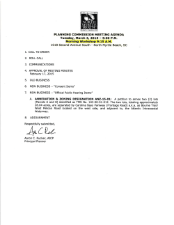 March 3 Planning Commission Meeting Agenda