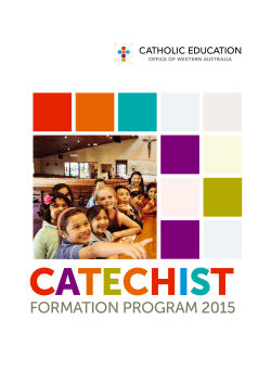 Catechist Formation Program 2015