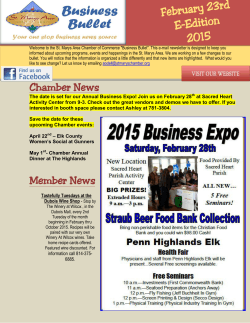 The Business Bullet - St. Marys Area Chamber of Commerce