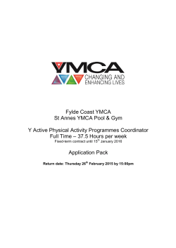 Fylde Coast YMCA Job Information Pack