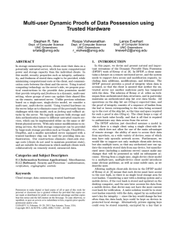 Multi-user Dynamic Proofs of Data Possession using Trusted