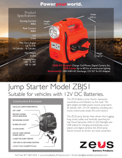 Jump Starter Model ZBJS1
