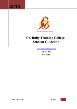 Student Guidebook - Dr Ruby Training College