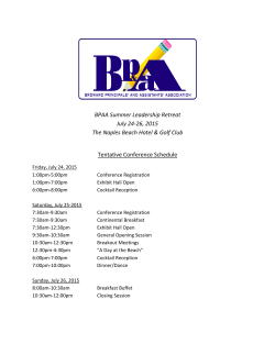 BPAA Summer Leadership Retreat Agenda