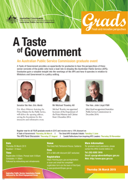 A Taste Government - Australian Public Service Commission