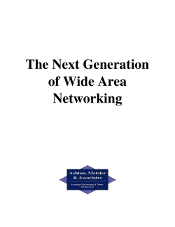 The Next Generation of Wide Area Networking