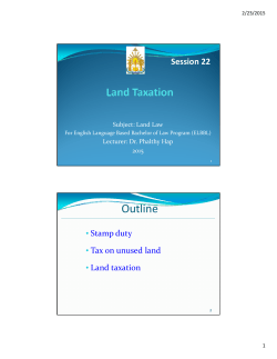 22, Land Taxation - Phalthy`s Home Page