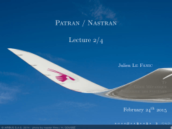 Patran / Nastran Lecture /