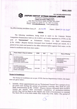 Appointment order of newly recruited Accountant as Probationer