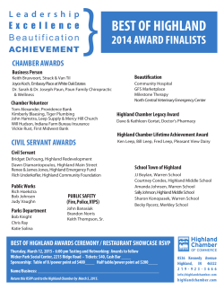 2015 FinalistFinal - Highland Chamber of Commerce