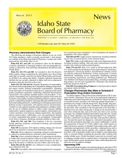 News Idaho State Board of Pharmacy