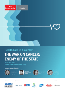 THE WAR ON CANCER: ENEMY OF THE STATE