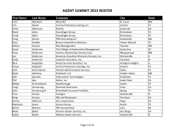 Attendee Roster