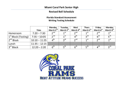 Miami Coral Park Senior High Revised Bell Schedule Homeroom 7