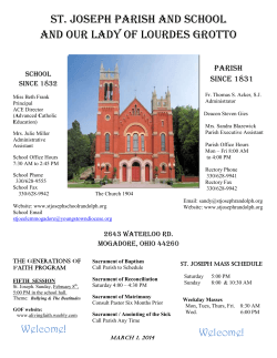 March 1st Bulletin - St. Joseph Parish and School