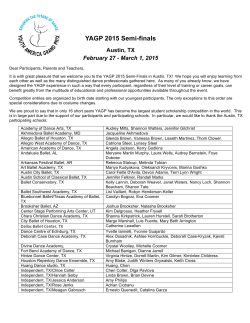 Program - Youth America Grand Prix