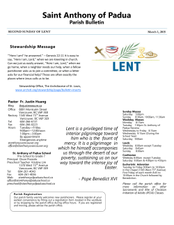 Second Sunday of Lent – B 2015