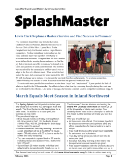 February 2015 Splashmaster - Inland Northwest Masters Swimming