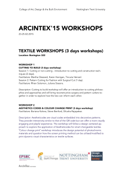 information about the workshops and symposiums