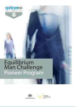 eMan pioneer program - The Workplace Gender Equality Agency