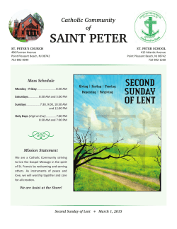 Bulletin for March 1, 2015