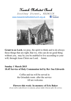 Notices 01.03.15 - Keswick Methodist Church