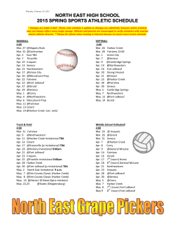 Spring Sports - North East School District
