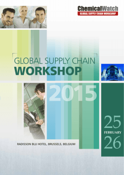 WORKSHOP - Chemical Watch | Global risk and regulation news