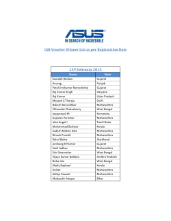 Gift Voucher Winner List as per Registration Date 25th